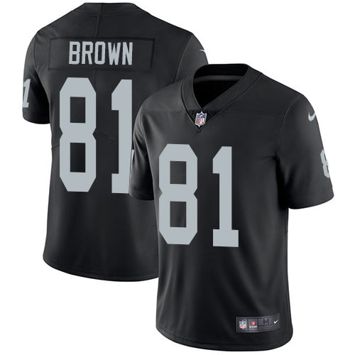 Nike Oakland Raiders 81 Tim Brown Black Team Color Mens Stitched Nfl Vapor Untouchable Limited Jersey