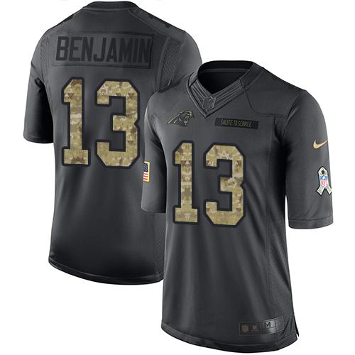 Nike Panthers 13 Kelvin Benjamin Black Mens Stitched Nfl Limited 2016 Salute To Service Jersey