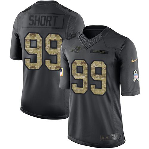 Nike Panthers 99 Kawann Short Black Mens Stitched Nfl Limited 2016 Salute To Service Jersey