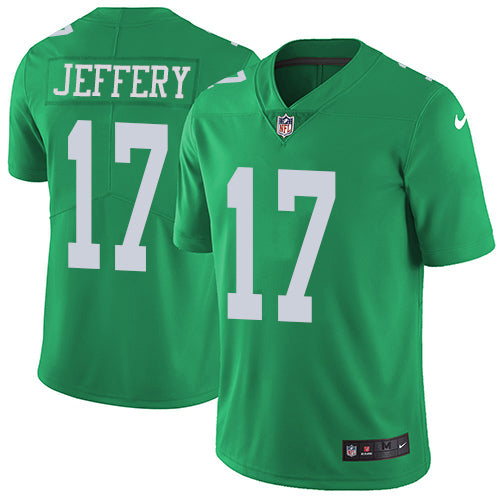 Nike Philadelphia Eagles 17 Alshon Jeffery Green Mens Stitched Nfl Limited Rush Jersey