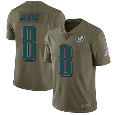 Nike Philadelphia Eagles 8 Donnie Jones Olive Mens Stitched Nfl Limited 2017 Salute To Service Jersey