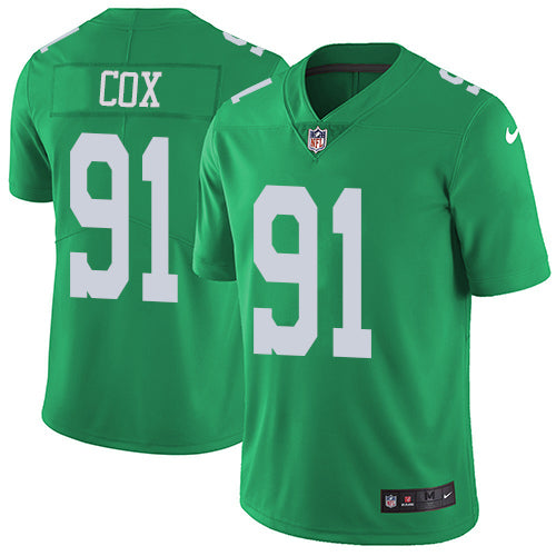 Nike Philadelphia Eagles 91 Fletcher Cox Green Mens Stitched Nfl Limited Rush Jersey