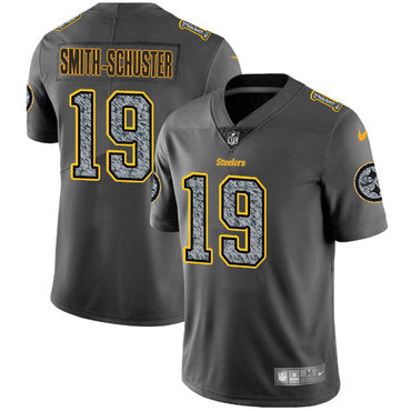 Nike Pittsburgh Steelers 19 Juju Smith schuster Gray Static Mens Nfl Vapor Untouchable Game Jersey