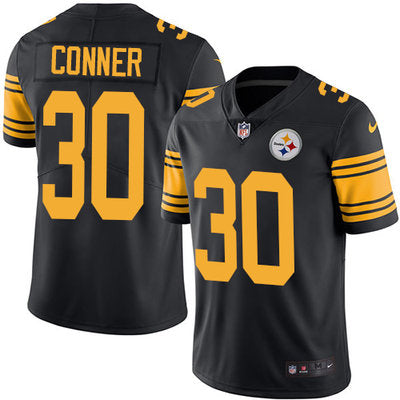 Nike Pittsburgh Steelers 30 James Conner Black Mens Stitched Nfl Limited Rush Jersey