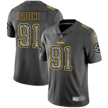 Nike Pittsburgh Steelers 91 Kevin Greene Gray Static Mens Nfl Vapor Untouchable Game Jersey