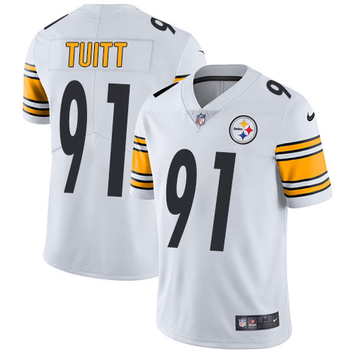 Nike Pittsburgh Steelers 91 Stephon Tuitt White Mens Stitched Nfl Vapor Untouchable Limited Jersey