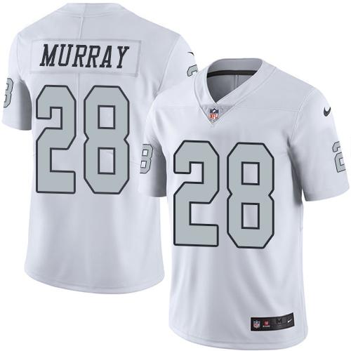Nike Raiders 28 Latavius Murray White Mens Stitched Nfl Limited Rush Jersey