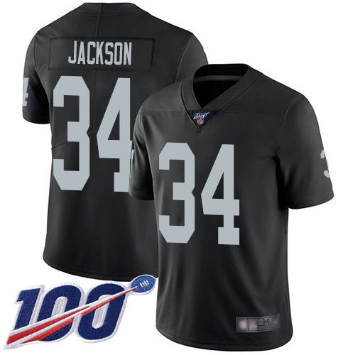 Nike Raiders 34 Bo Jackson Black Team Color Mens Stitched Nfl 100th Season Vapor Limited Jersey