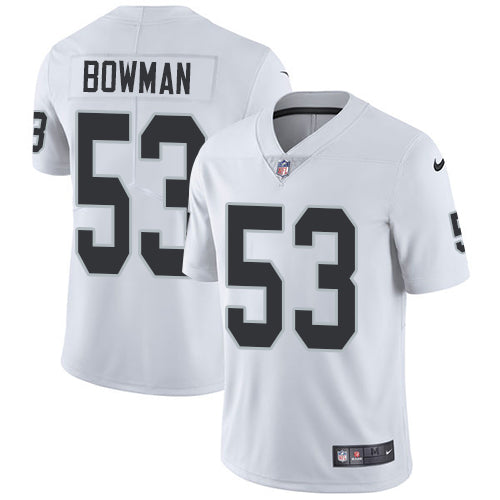 Nike Raiders 53 Navorro Bowman White Mens Stitched Nfl Vapor Untouchable Limited Jersey
