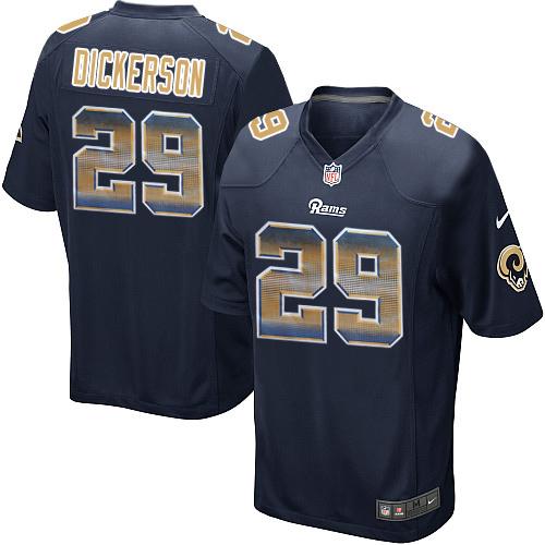 Nike Rams 29 Eric Dickerson Navy Blue Team Color Mens Stitched Nfl Limited Strobe Jersey