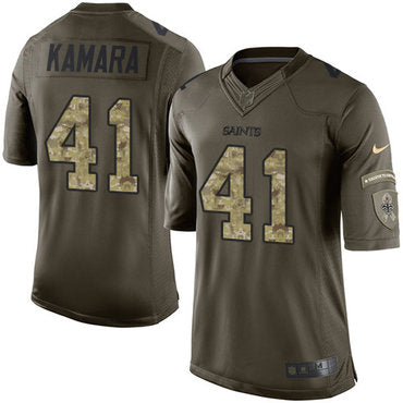 Nike Saints 41 Alvin Kamara Green Mens Stitched Nfl Limited 2015 Salute To Service Jersey