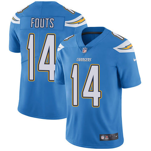 Nike San Diego Chargers 14 Dan Fouts Electric Blue Alternate Mens Stitched Nfl Vapor Untouchable Limited Jersey