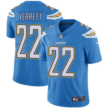 Nike San Diego Chargers 22 Jason Verrett Electric Blue Alternate Mens Stitched Nfl Vapor Untouchable Limited Jersey
