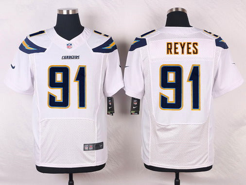 Nike San Diego Chargers 91 Kendall Reyes White Road Nfl Nike Elite Jersey