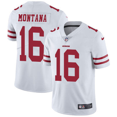 Nike San Francisco 49ers 16 Joe Montana White Mens Stitched Nfl Vapor Untouchable Limited Jersey