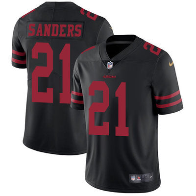 Nike San Francisco 49ers 21 Deion Sanders Black Alternate Mens Stitched Nfl Vapor Untouchable Limited Jersey