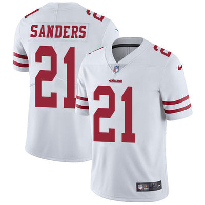 Nike San Francisco 49ers 21 Deion Sanders White Mens Stitched Nfl Vapor Untouchable Limited Jersey