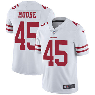 Nike San Francisco 49ers 45 Tarvarius Moore White Mens Stitched Nfl Vapor Untouchable Limited Jersey