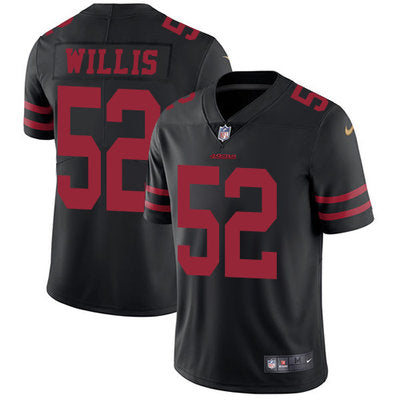 Nike San Francisco 49ers 52 Patrick Willis Black Alternate Mens Stitched Nfl Vapor Untouchable Limited Jersey