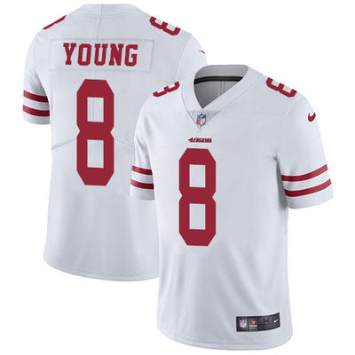 Nike San Francisco 49ers 8 Steve Young White Mens Stitched Nfl Vapor Untouchable Limited Jersey