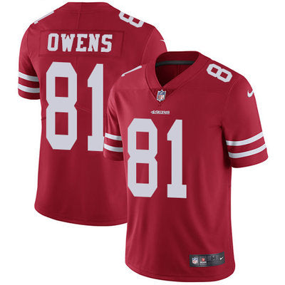 Nike San Francisco 49ers 81 Terrell Owens Red Team Color Mens Stitched Nfl Vapor Untouchable Limited Jersey