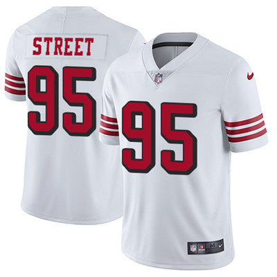 Nike San Francisco 49ers 95 Kentavius Street White Rush Mens Stitched Nfl Vapor Untouchable Limited Jersey