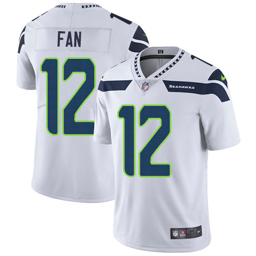 Nike Seattle Seahawks 12 Fan White Mens Stitched Nfl Vapor Untouchable Limited Jersey