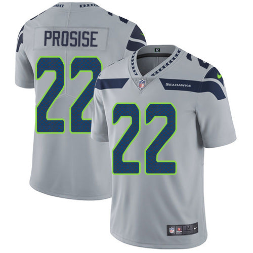 Nike Seattle Seahawks 22 C J Prosise Grey Alternate Mens Stitched Nfl Vapor Untouchable Limited Jersey