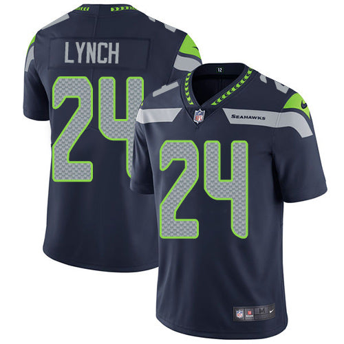 Nike Seattle Seahawks 24 Marshawn Lynch Steel Blue Team Color Mens Stitched Nfl Vapor Untouchable Limited Jersey