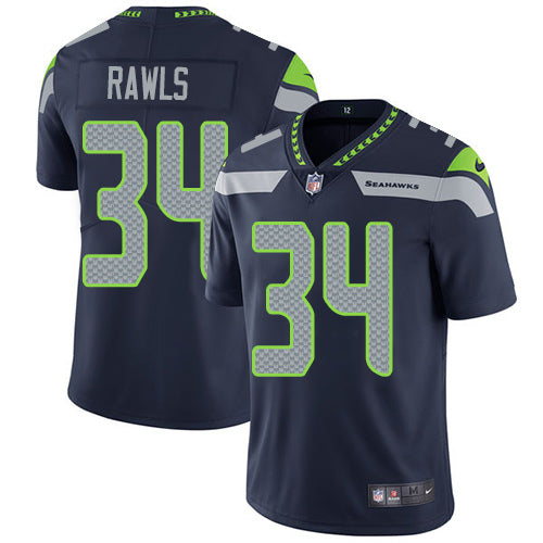 Nike Seattle Seahawks 34 Thomas Rawls Steel Blue Team Color Mens Stitched Nfl Vapor Untouchable Limited Jersey