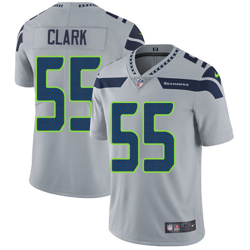 Nike Seattle Seahawks 55 Frank Clark Grey Alternate Mens Stitched Nfl Vapor Untouchable Limited Jersey