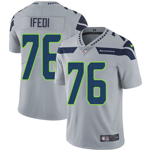 Nike Seattle Seahawks 76 Germain Ifedi Grey Alternate Mens Stitched Nfl Vapor Untouchable Limited Jersey