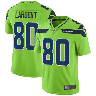 Nike Seattle Seahawks 80 Steve Largent Green Mens Stitched Nfl Limited Rush Jersey