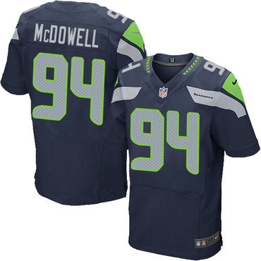Nike Seattle Seahawks 94 Malik Mcdowell Steel Blue Team Color Mens Stitched Nfl Elite Jersey