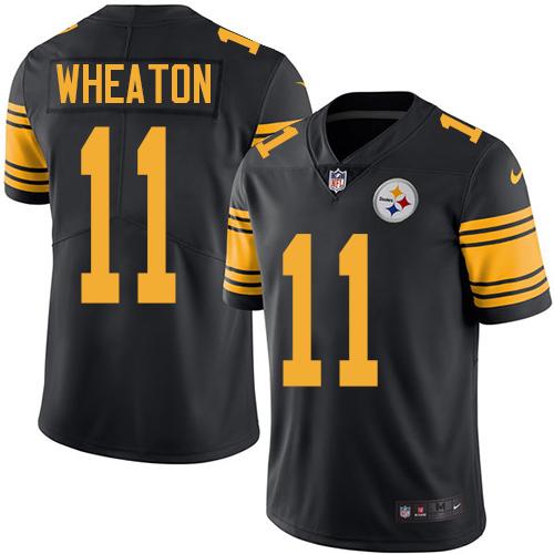 Nike Steelers 11 Markus Wheaton Black Mens Stitched Nfl Limited Rush Jersey