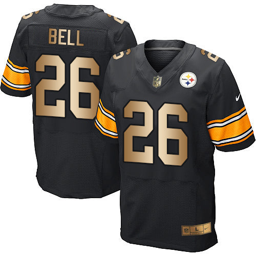 Nike Steelers 26 Leveon Bell Black Team Color Mens Stitched Nfl Elite Gold Jersey