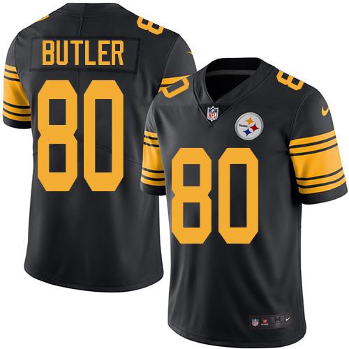 Nike Steelers 80 Jack Butler Black Mens Stitched Nfl Limited Rush Jersey