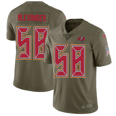 Nike Tampa Bay Buccaneers 58 Kwon Alexander Olive Mens Stitched Nfl Limited 2017 Salute To Service Jersey