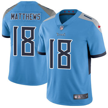 Nike Tennessee Titans 18 Rishard Matthews Light Blue Team Color Mens Stitched Nfl Vapor Untouchable Limited Jersey