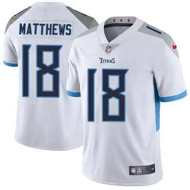 Nike Tennessee Titans 18 Rishard Matthews White Mens Stitched Nfl Vapor Untouchable Limited Jersey