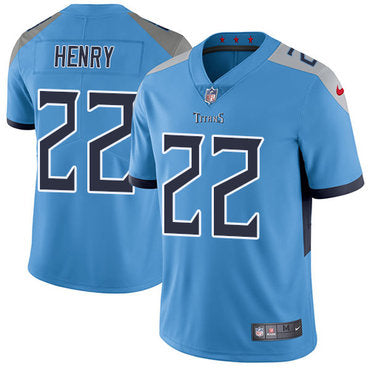 Nike Tennessee Titans 22 Derrick Henry Light Blue Team Color Mens Stitched Nfl Vapor Untouchable Limited Jersey