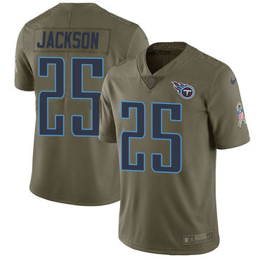 Nike Tennessee Titans 25 Adoree Jackson Olive Mens Stitched Nfl Limited 2017 Salute To Service Jersey