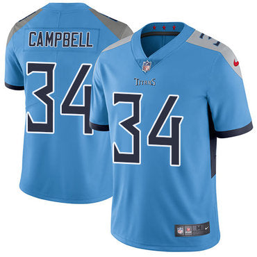 Nike Tennessee Titans 34 Earl Campbell Light Blue Team Color Mens Stitched Nfl Vapor Untouchable Limited Jersey