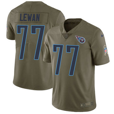 Nike Tennessee Titans 77 Taylor Lewan Olive Mens Stitched Nfl Limited 2017 Salute To Service Jersey