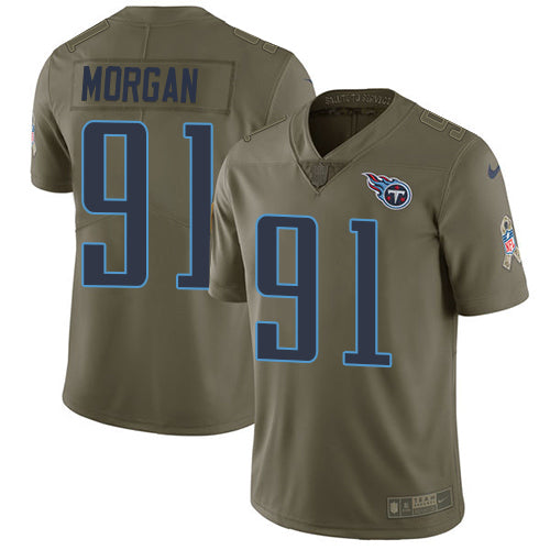 Nike Tennessee Titans 91 Derrick Morgan Olive Mens Stitched Nfl Limited 2017 Salute To Service Jersey