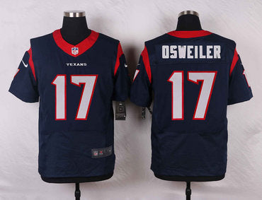 Nike Texans 17 Brock Osweiler Navy Blue Team Color Mens Stitched Nfl Elite Jersey