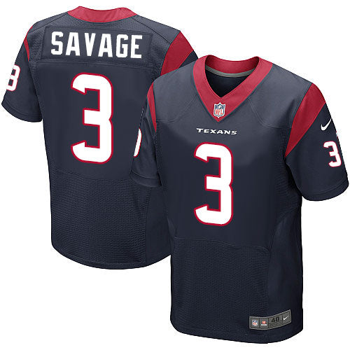 Nike Texans 3 Tom Savage Navy Blue Team Color Mens Stitched Nfl Elite Jersey