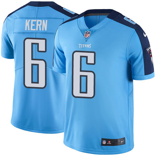 Nike Titans 6 Brett Kern Light Blue Mens Stitched Nfl Limited Rush Jersey