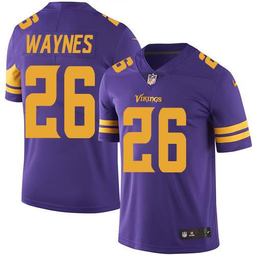 Nike Vikings 26 Trae Waynes Purple Mens Stitched Nfl Limited Rush Jersey