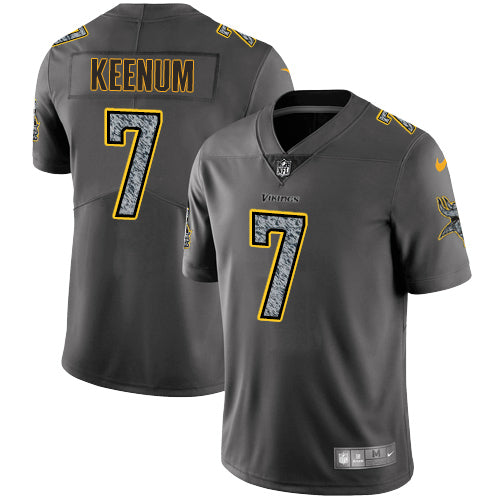 Nike Vikings 7 Case Keenum Gray Static Mens Stitched Nfl Vapor Untouchable Limited Jersey